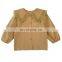 6161/Hot selling kids hollow out cotton turn down shirt wholesale elegant fashion girls shirt