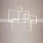 modern antique industrial rectangular acrylic chandelier for living room