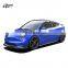 For Tesla Model Y Zeus style carbon fiber front lip spoiler side skirt rear diffuser for Model Y