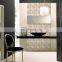 the transparent glass with marble vein and golden line glass mosaic
