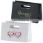 Private logo durable handbag card paper bag luxury packaging with handles for wine gift packing with gold or sliver logo on side