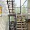 AU Straight Stairs Interior Staircase With Oak Tread&Stringer Carbon Steel Keel