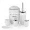 Hot sale bathroom accessories Black Grey  White 6PC Bathroom Accessories Set