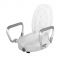 Commode Chair - Raised Toilet Seat with Armrest, White 2