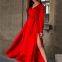 Womens Sexy Deep V Neck Belt Waist Mermaid Long Prom Dress Elegant Formal Evening Gowns