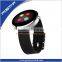 Famous Brand Round Dial Smart Watch with Genuine Leather Band Bluetooth