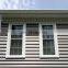 White color PVC frame windows with double tempered glass
