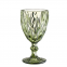 Grey Colored  Drinking Type And Wine Glass Different Embossed Pattern Glass Goblet