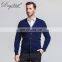 Autumn Spring Men's Wool Cardigan Fashionable Single Breasted Casual Sweater with V-Neck Hand Knitted