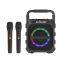 Mini Karaoke Speaker Wireless Microphone and Speaker Set with Microphone LED Color Light Handheld Mic Karaoke Speaker Gifts