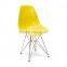 replica wholesale chrome steel frame blue color plastic ABS Charles DSR side chair,DSR chair