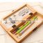 antique natural wooden pencil case gift box for kids