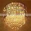 Laser metal matched crystal chandelier pendant lamp
