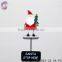 christmas snowman stick of garden decoration with stop sign