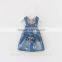 2015 Autumn New Arrival Girl Denim Suspender Dress Sleeveless Off-Shoulder Patchwork Girls Denim Braces Dress