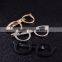 Fashion Men Tie Clips of Gold Plated Glasses Shape Tie Bars