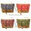 cotton and pu cometic bag with handle cheap price customized brand cometic bag