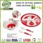 2015 hot selling bamboo fibre product animals 4c decal kids dinner set