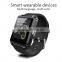 Cheap bluetooth watch for iPhone, u8 smart watch with TFT LCD, touch screen watch mobile phone