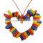 Creative Diy Toy Colorful Wooden Shape Bead Preschool Educational Wood Bead