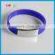 High quality silicone wristband bracelet with metal plate