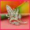 Fashion cheap leaf brooch for bouquet WBR-1350