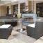 Black dining double seat bar table and chairs with large backrest