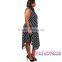 2016 new style Black Plus Size Stripe hot sexy girl in long maxi dresses