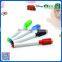 Multicolor effective whiteboard marker with various brush