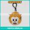 2016hot sale plush monkey emoji keychain/ plush toys with plastic ring