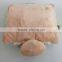 Latest design top quality plush dog pillow, soft stufffed plush dog animal dark yellow pillow