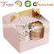 Healthy Recyclable Paper 4 Cupcake Box Foldable Gift Box With PVC Window