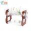 New design high quality wooden dish rack with single plastic tray
