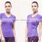 2016 wholesale women customized shirt/fitness compression yoga wear