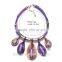 Fashion Occident style handmade wovenbig stone pendant necklace                        
                                                                                Supplier's Choice