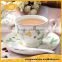 Simple british style ceramic coffee cup and saucer