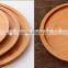 wholesale cheap gift small round finished wood tray plate for fruit vegetables