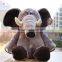 20-80cm kids'lovely gift brown long nose elephant plush toy doll back pillow