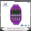 calculator watch for kids with rubber colorful digital