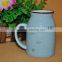 ceramic milk mug with lid