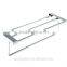 Wall Mounted Bathroom Accessory Dual Tier Glass Shelves