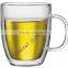 double wall glass , double wall glass coffee mugs ,double wall drinking glass with handle