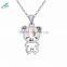 Wholesale dubai jewelry Austrian crystal sprout of bear pendant necklace