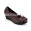 Professional handmade rubber outsole microfiber lining soft leather casual shoes elegant wedge heel shoes for women
