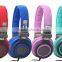 Latest! new arrival fashion wired headphones colorful headset over ear