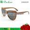 Fashionable Lady Cat Eye Simple Design Brand Wood Sunglasses Eyewear