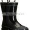 2016 kids gum boots for children with loop black rain boots fashion wellington boot