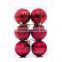 Top fashion unique design 6cm Painted tree pattern christmas plastic ball directly sale