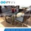 TB malaysia stainless steel glass dining table