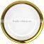 Hot Sale Wedding Gold Silver Rim Clear Glass Charger Plate